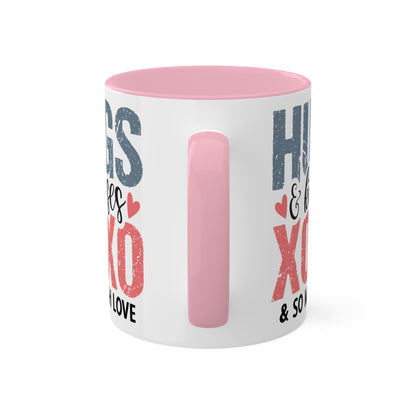 Hugs & Kisses XOXO & So Much Love - 11oz Colorful Valentine's Day Gift Mug