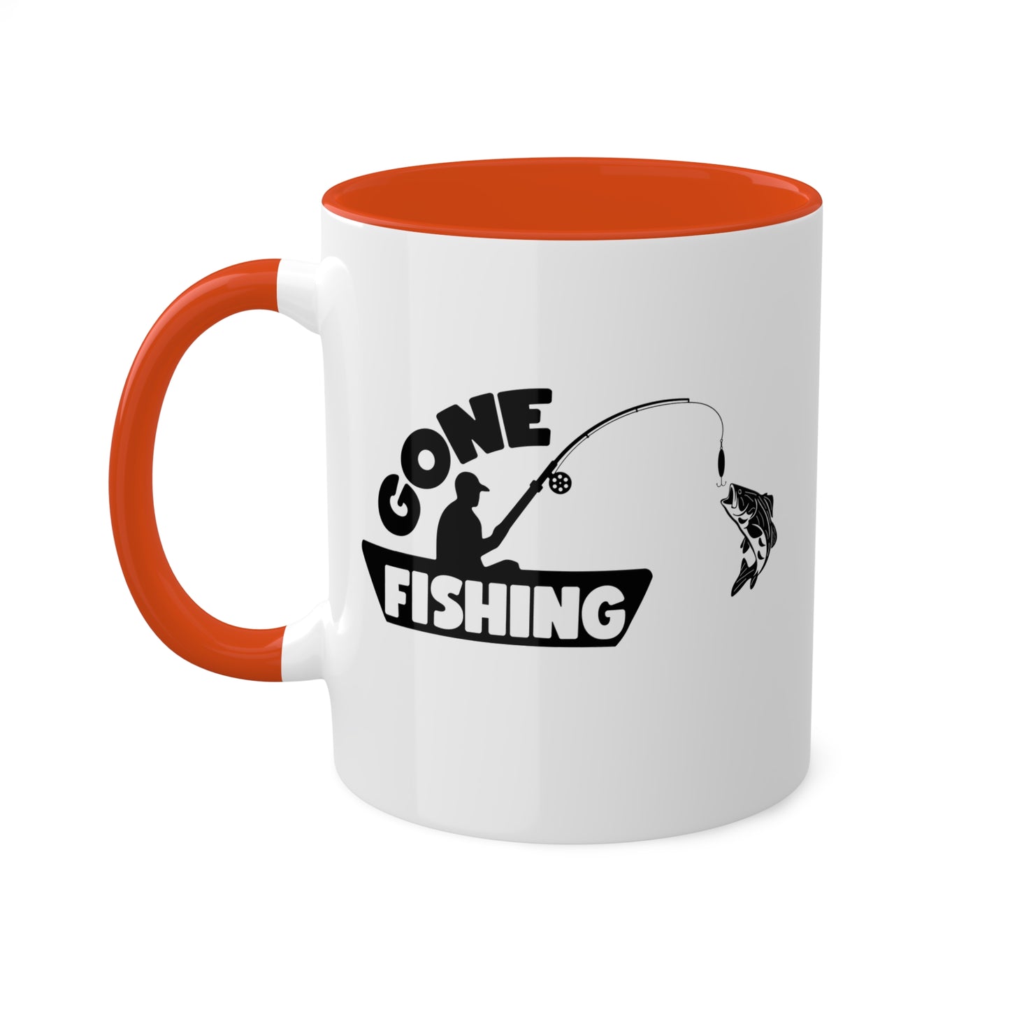 Gone Fishing On A Boat - 11oz Colorful & Fun Gift Mug