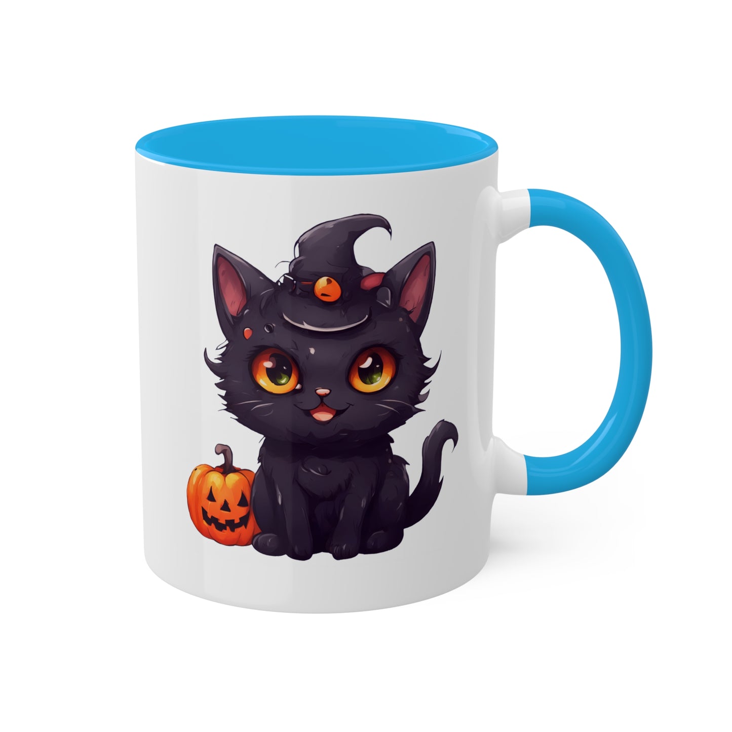 Cute Kawaii Kitty Cat - 11oz Colorful Halloween Mug