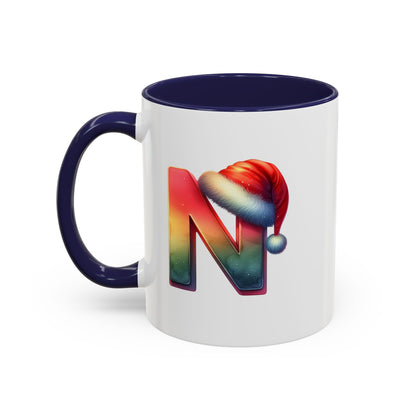 Taza con la letra "N" del alfabeto navideño (11, 15 oz)