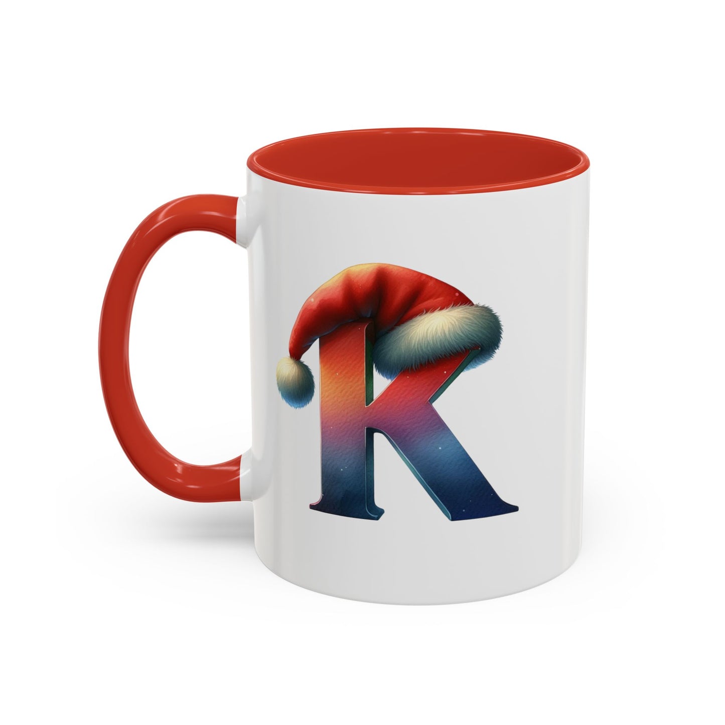 Taza con la letra "K" del alfabeto navideño (11, 15 oz)