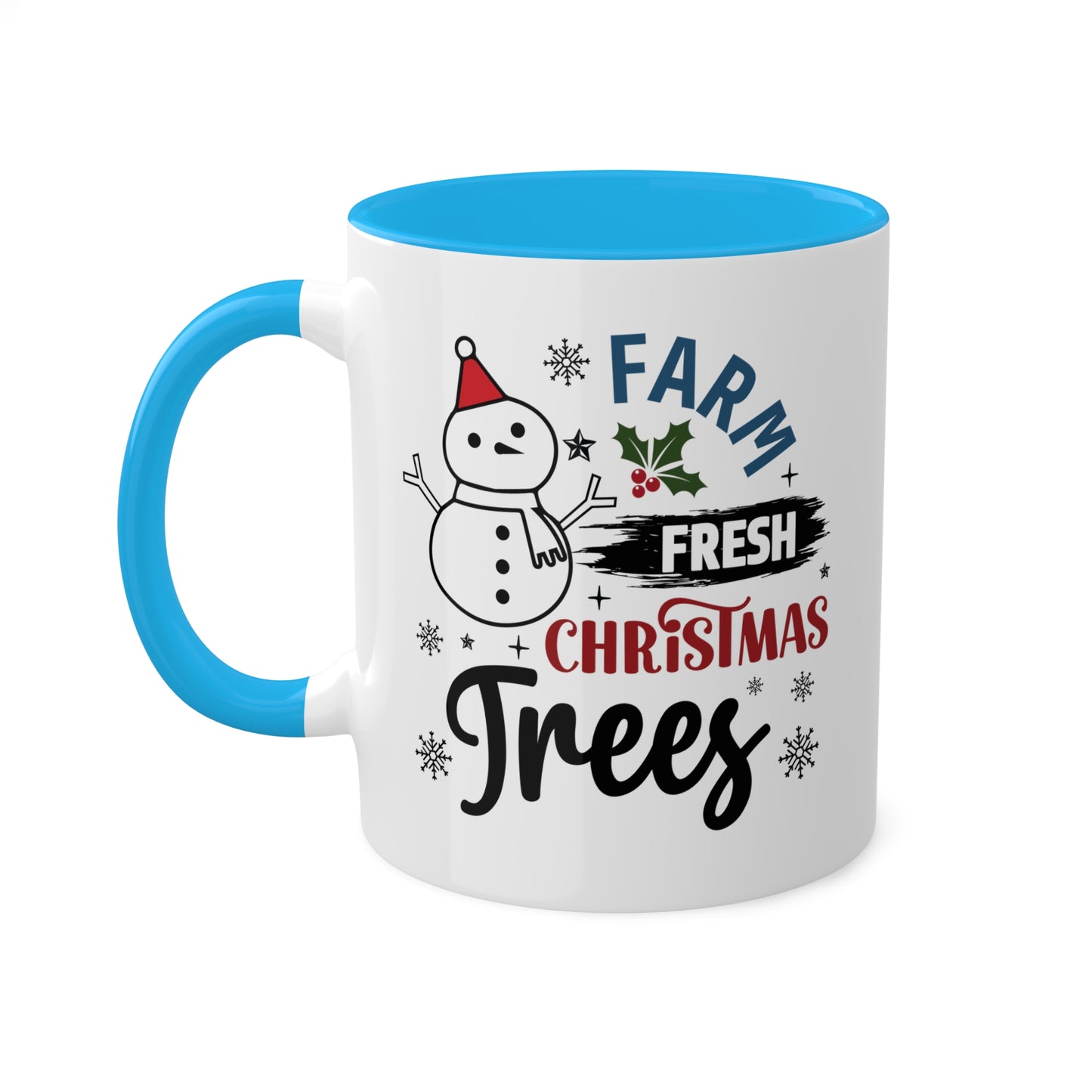 Farm Fresh Christmas Trees - 11 oz Colorful Holiday Gift Mug