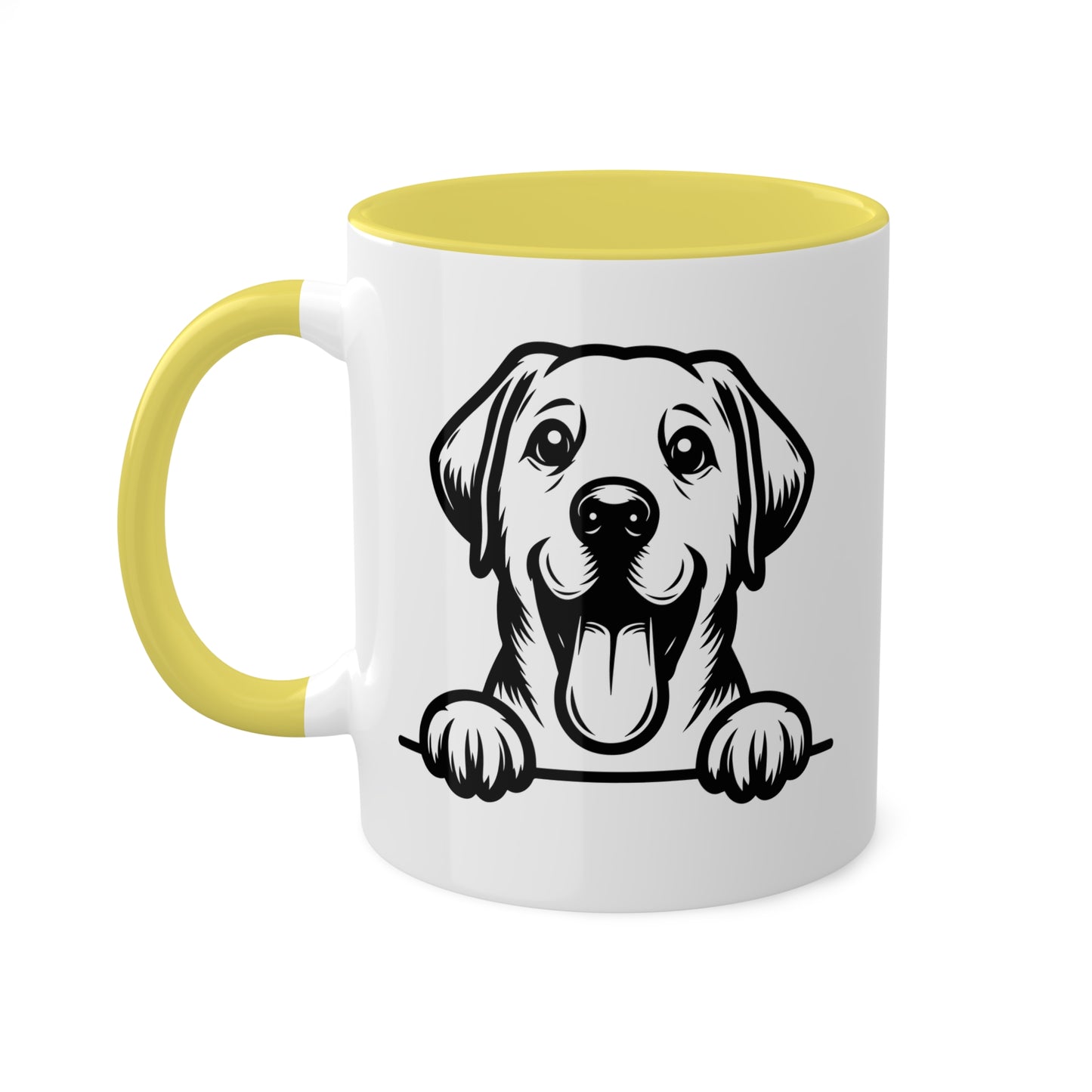 Taza de café con cara de perro Labrador Retriever - Taza colorida de 11 oz