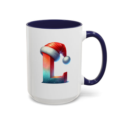 "L" Christmas Alphabet Letter - Holiday Gift Mug (11, 15oz)