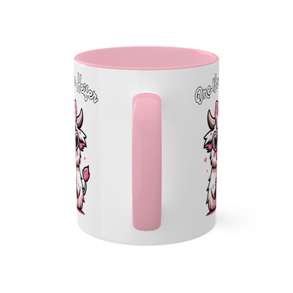 Una vaca boujee: linda vaca con un batido de leche - taza colorida de 11 oz