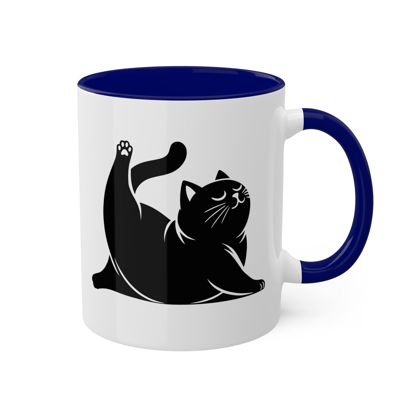 Cute Yoga Cat Stretching - 11oz Colorful Mug