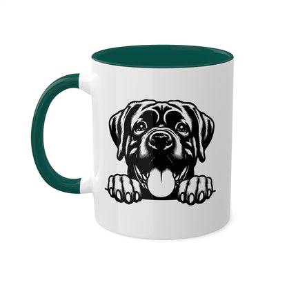 Taza de café con cara de perro mastín, regalo, taza colorida de 11 oz