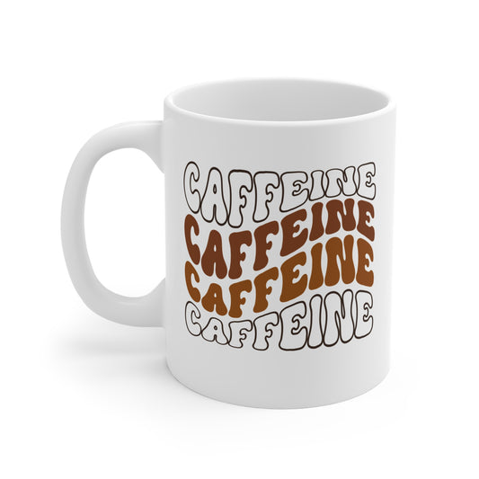 Caffeine Coffee Vibes - 11 oz Retro Style Coffee Mug