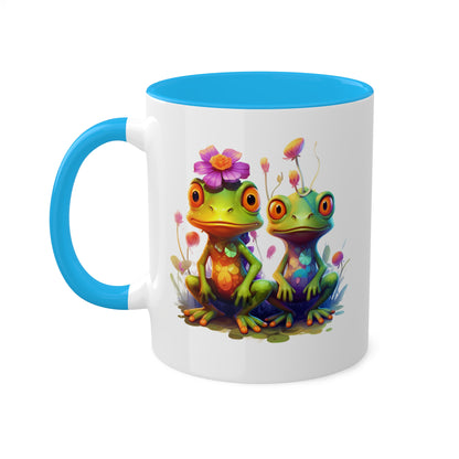 Two Adorable Little Frogs - 11oz Colorful Coffee Mug