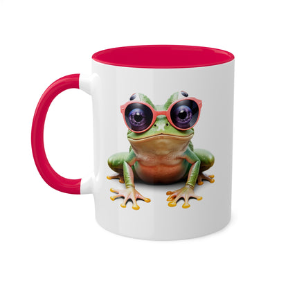 Cute & Funny Little Frog With Sunglasses - 11oz Colorful & Funny Mug