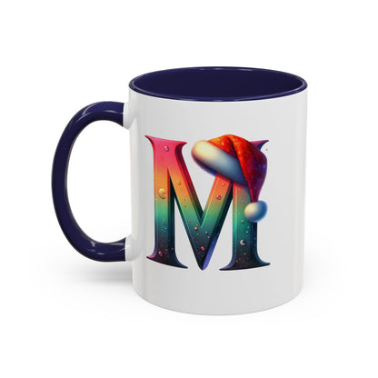 "M" Christmas Alphabet Letter - Holiday Gift Mug (11, 15oz)