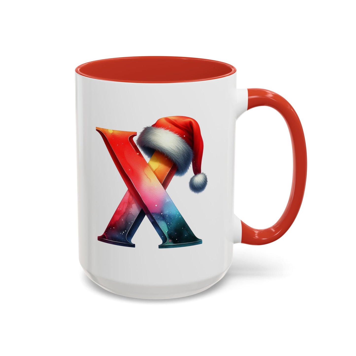 Taza con la letra "X" del alfabeto navideño (11, 15 oz)