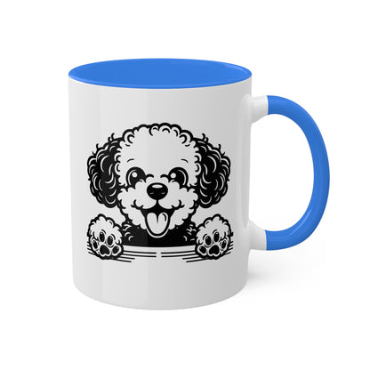 Taza de café con cara de perro caniche toy - 11 oz