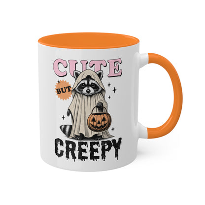 Cute But Creepy With Adorable Raccoon - 11oz Colorful Halloween Mug