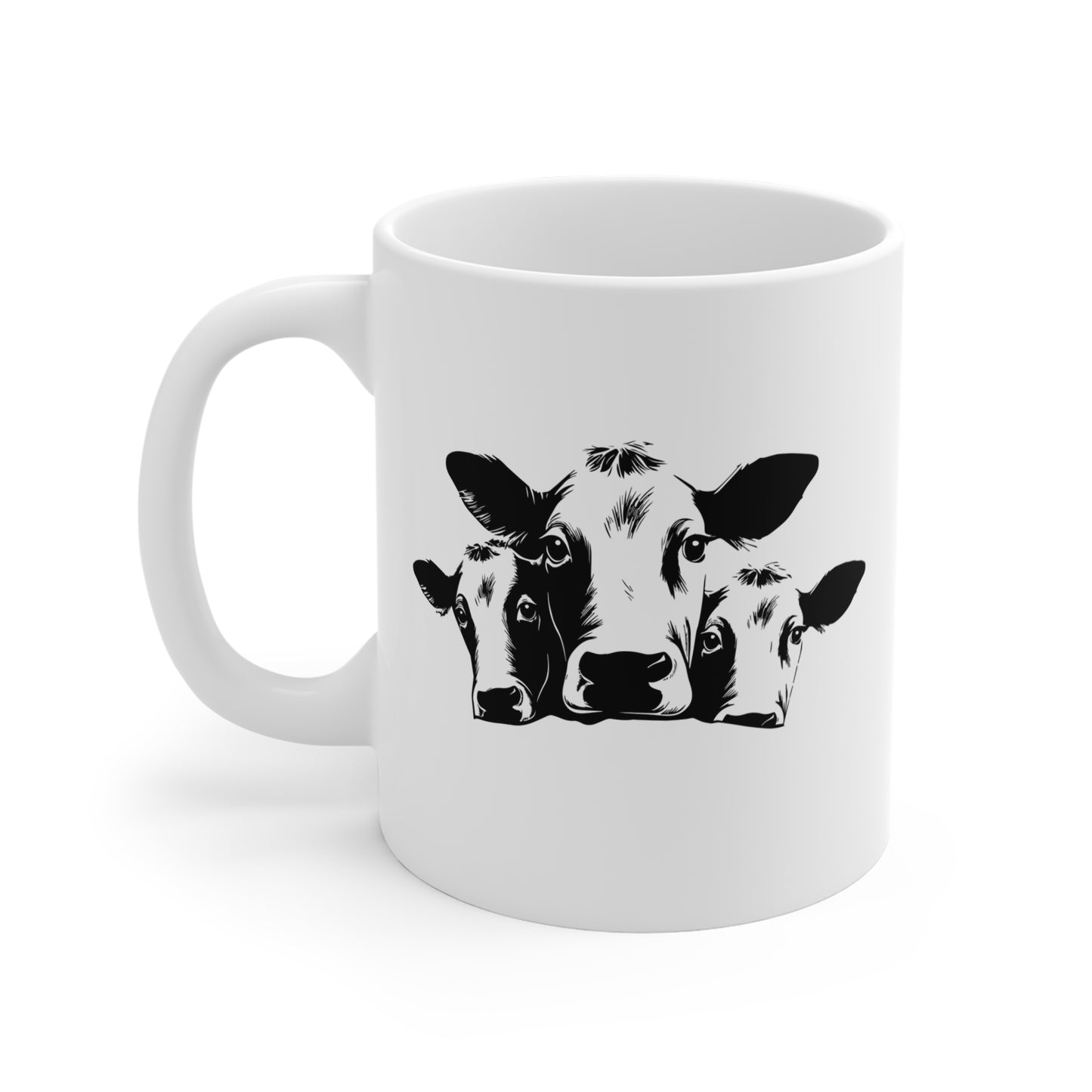 Tres vacas lindas - Taza de café de cerámica de 11 oz