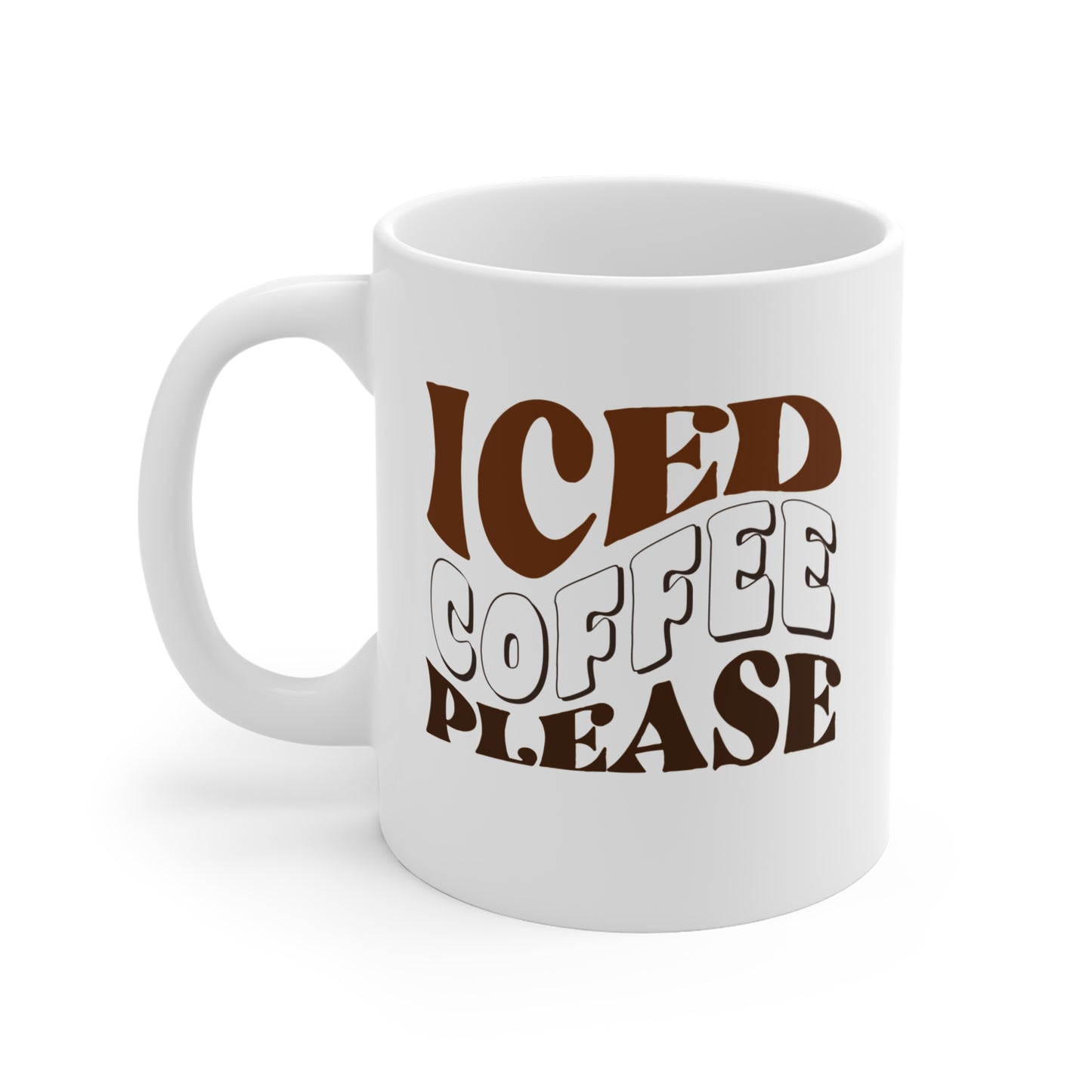 Iced Coffee Please Cute 11 oz Retro Style Coffee Mug