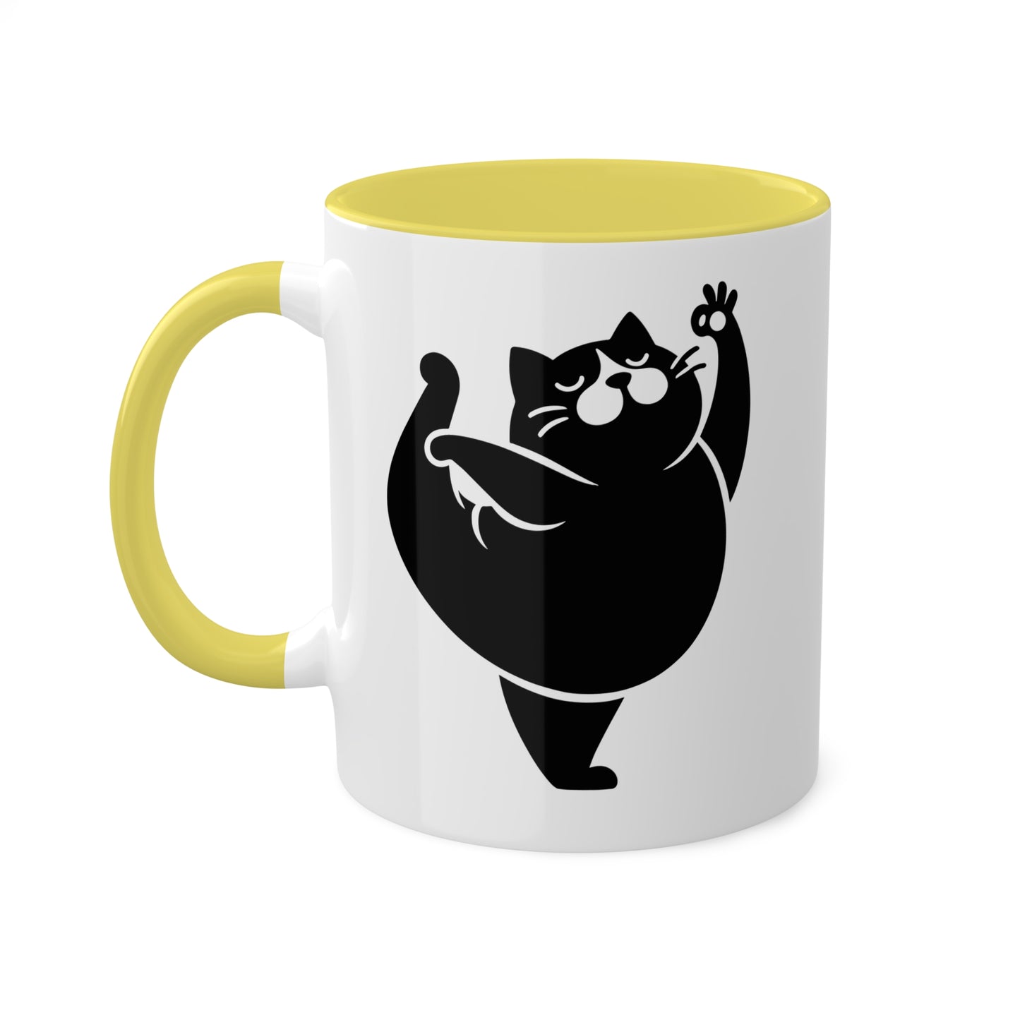 Cute Yoga Cat Pose - 11oz Colorful Mug