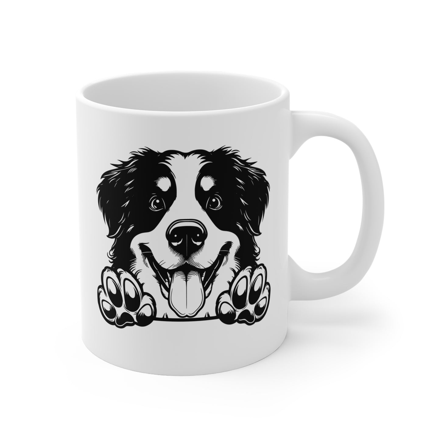 Taza de cerámica de 11 oz con diseño de perro de montaña bernés