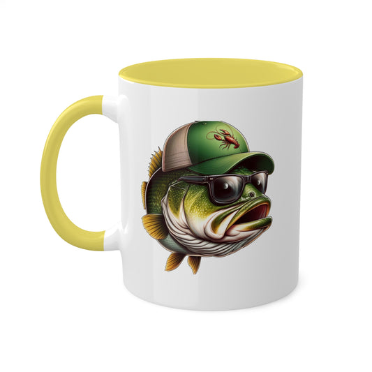 Funny Fish With Sunglasses & Hat - 11oz Colorful Fun Gift Mug