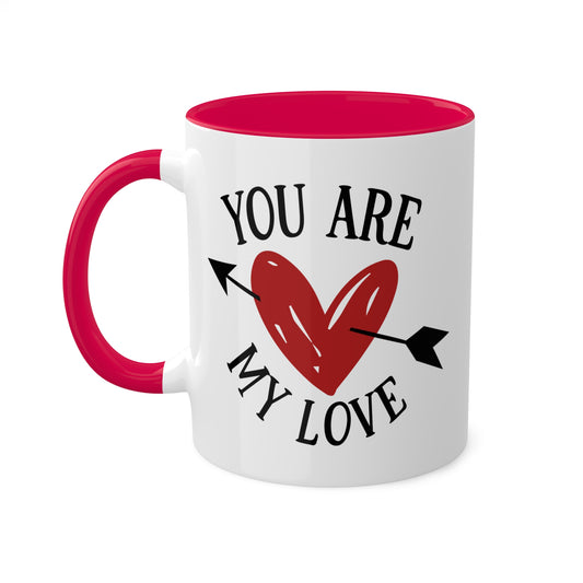 "You Are My Love" Colorful Valentine's Day Gift Mug, 11 oz