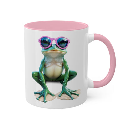 Adorable Little Frog With Sunglasses - 11oz Colorful & Fun Mug