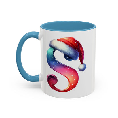 Taza con la letra "S" del alfabeto navideño (11, 15 oz)