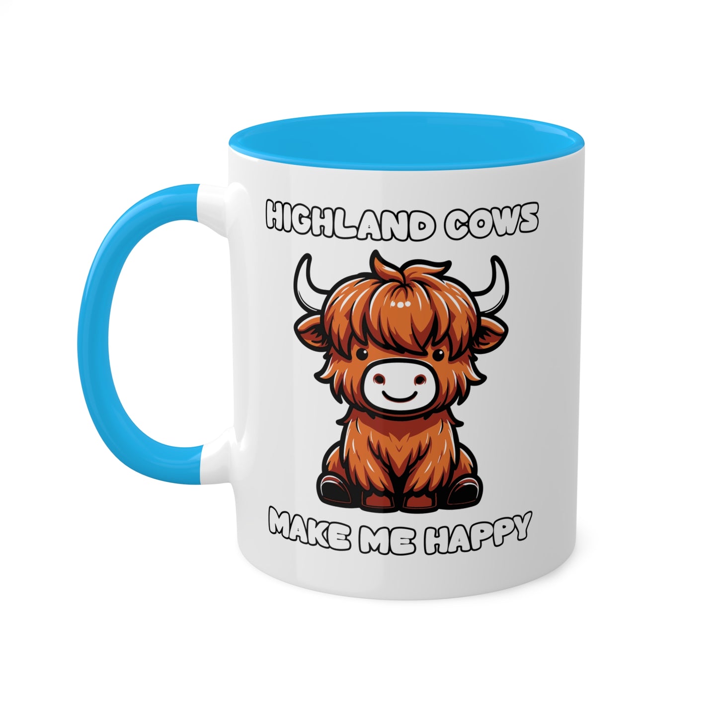 Highland Cows Make Me Happy - 11oz Colorful Mug