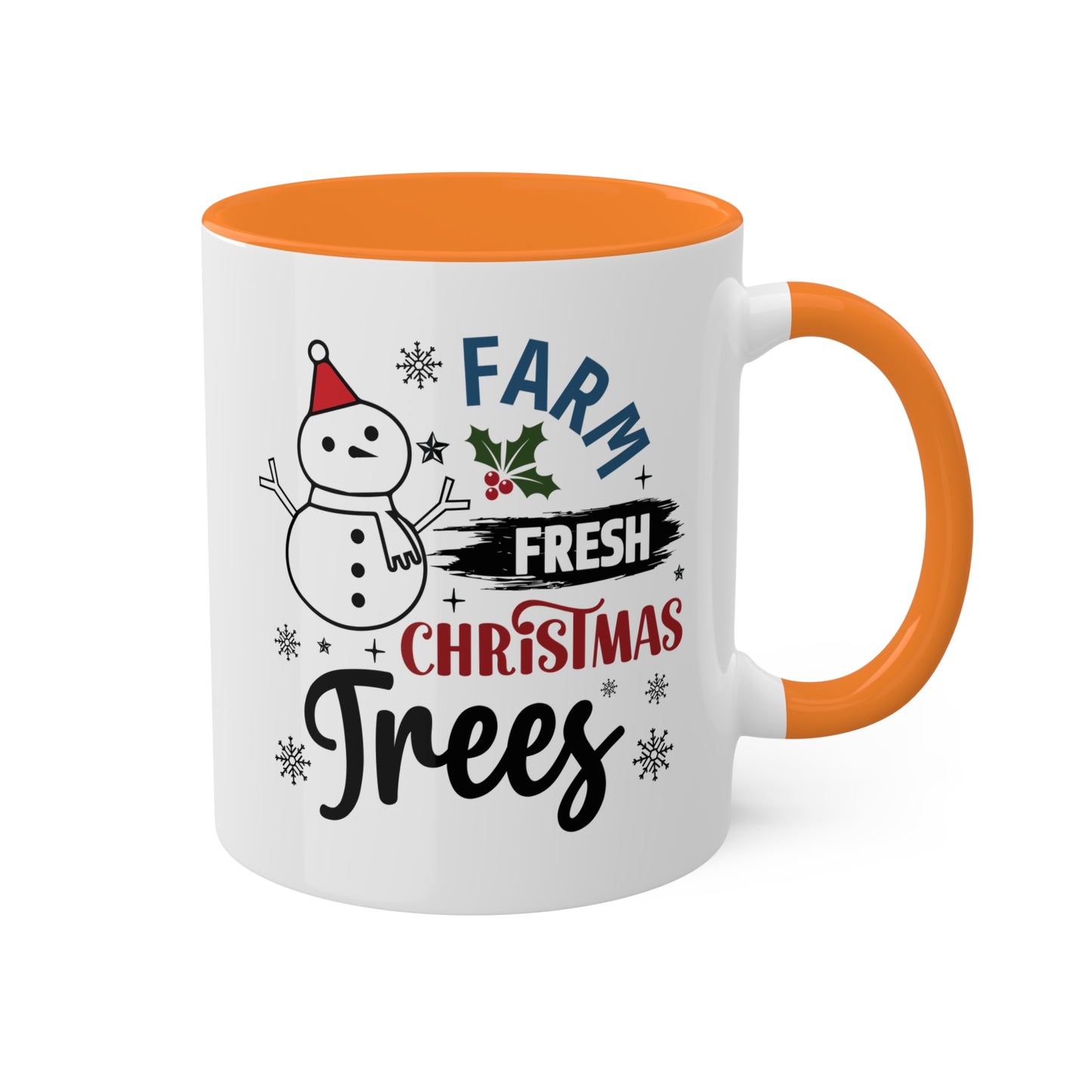 Farm Fresh Christmas Trees - 11 oz Colorful Holiday Gift Mug