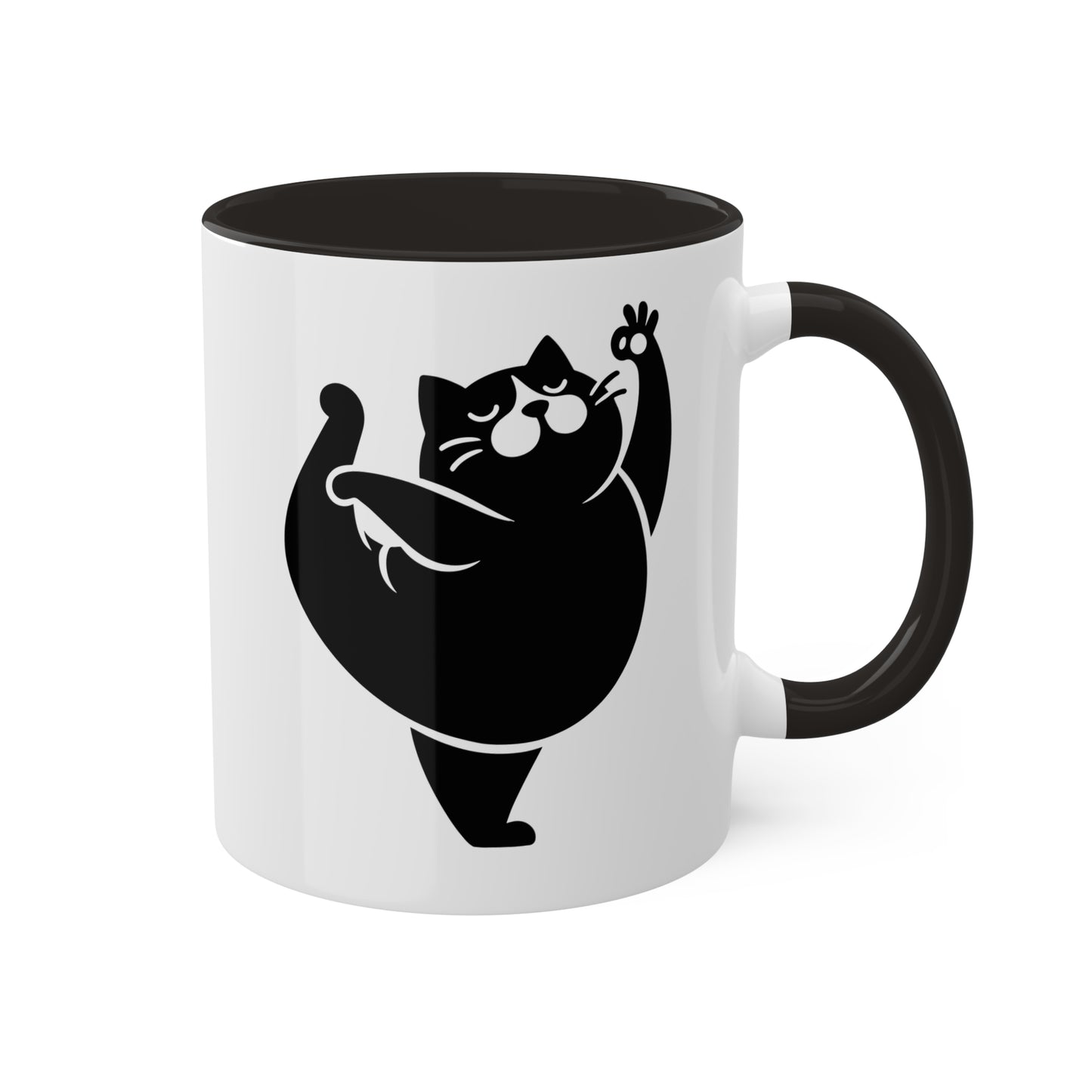 Cute Yoga Cat Pose - 11oz Colorful Mug