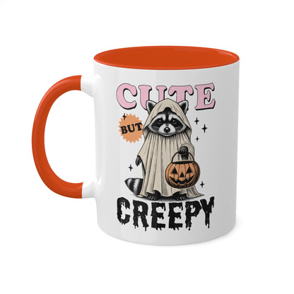 Cute But Creepy With Adorable Raccoon - 11oz Colorful Halloween Mug