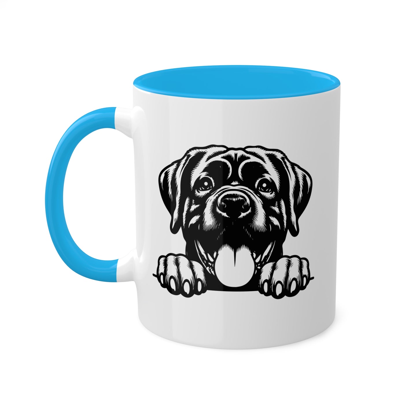 Taza de café con cara de perro mastín, regalo, taza colorida de 11 oz