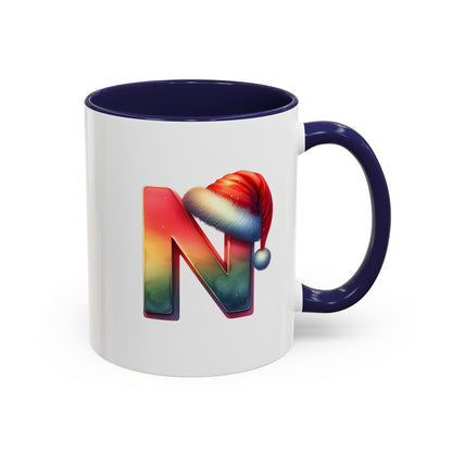 Taza con la letra "N" del alfabeto navideño (11, 15 oz)