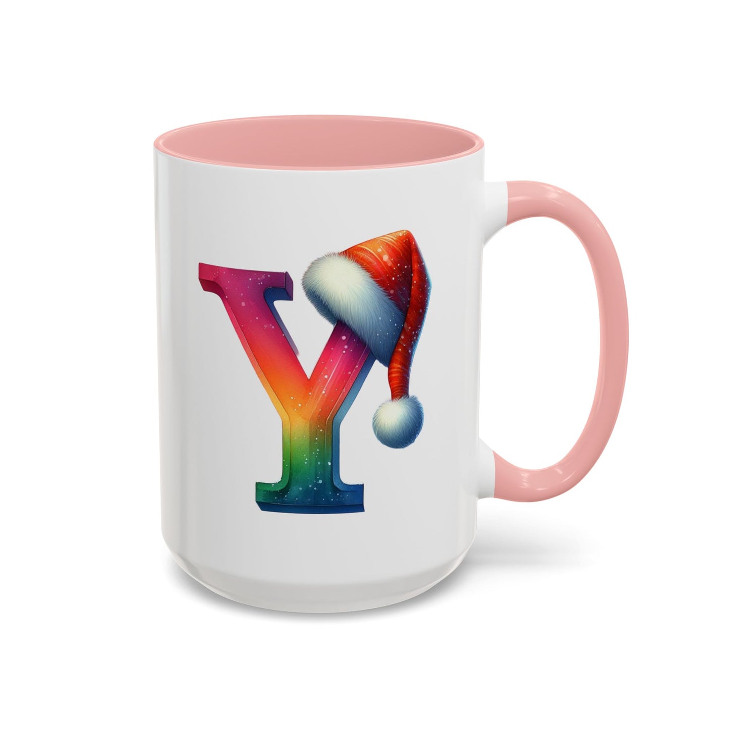 "Y" Christmas Alphabet Letter - Holiday Gift Mug (11, 15oz)