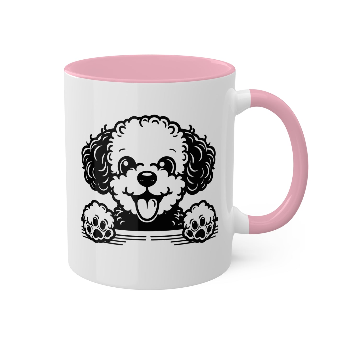 Taza de café con cara de perro caniche toy - 11 oz