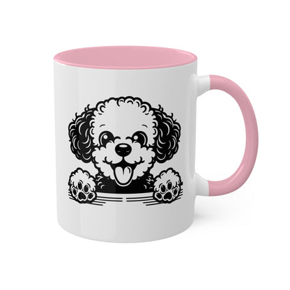 Taza de café con cara de perro caniche toy - 11 oz