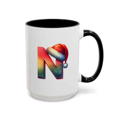 Taza con la letra "N" del alfabeto navideño (11, 15 oz)