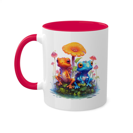 Two Cute Little Frogs - 11 oz Colorful Coffee Mug