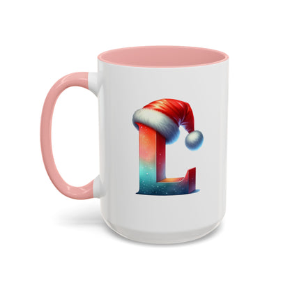 "L" Christmas Alphabet Letter - Holiday Gift Mug (11, 15oz)