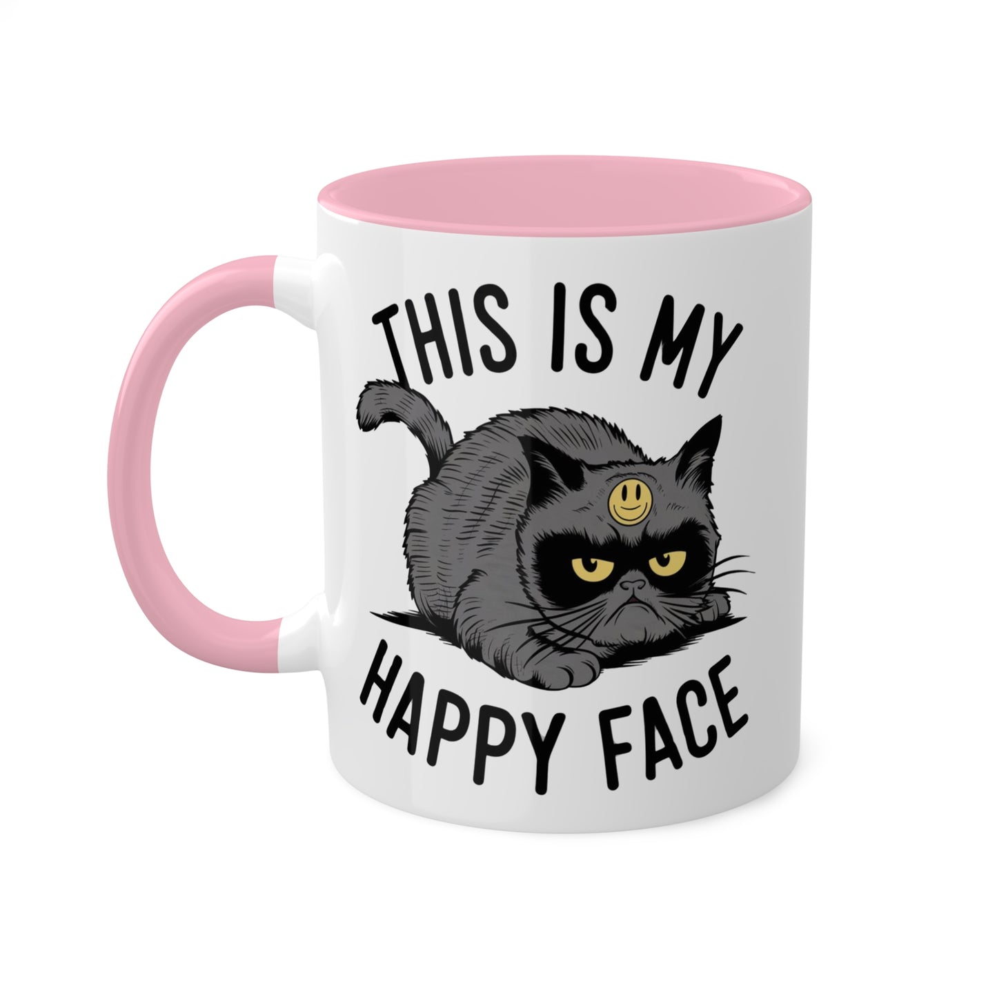 Esta es mi cara feliz - Taza de café colorida de 11 oz