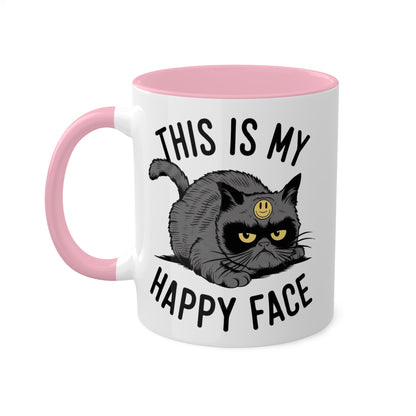 Esta es mi cara feliz - Taza de café colorida de 11 oz