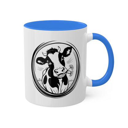 Cute Cow - Simple & Stylish - 11oz Colorful Mug