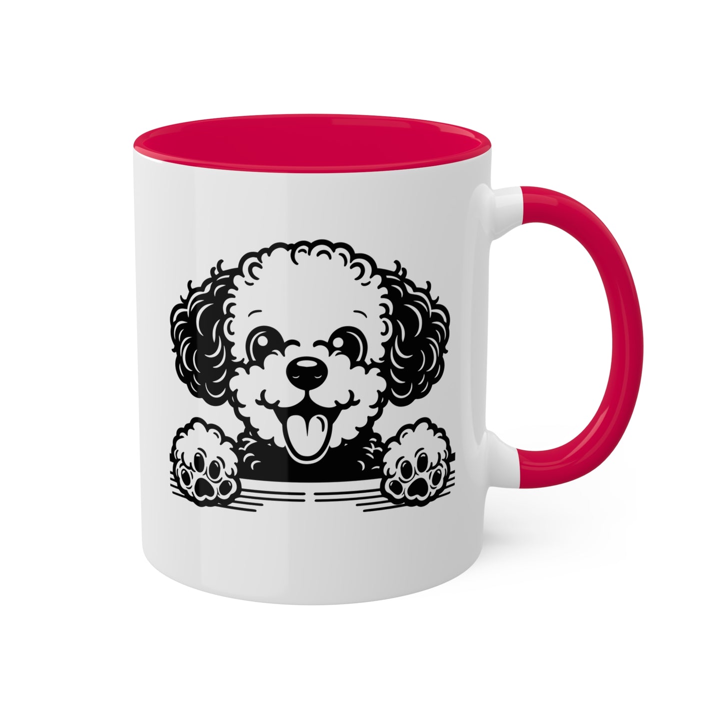 Taza de café con cara de perro caniche toy - 11 oz