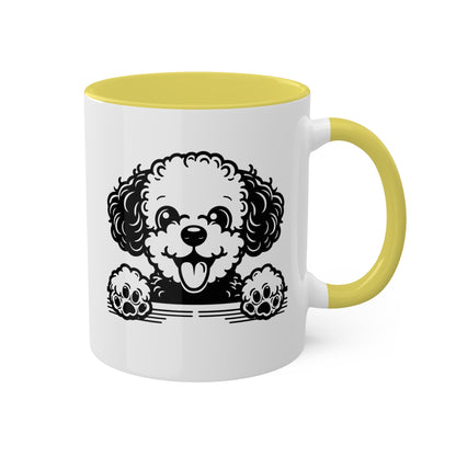 Taza de café con cara de perro caniche toy - 11 oz