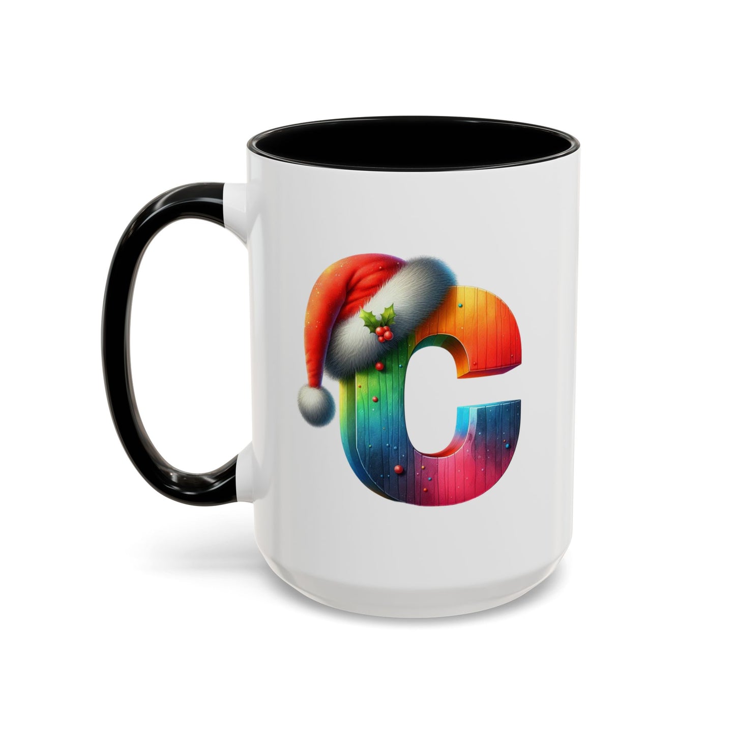 "C" Christmas Alphabet Letter - Holiday Gift Mug (11, 15oz)