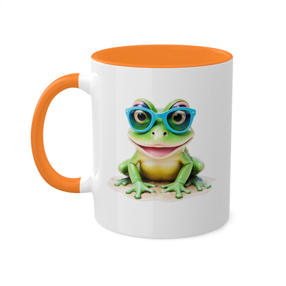 Cute Little Frog With Glasses - 11oz Colorful & Funny Mug