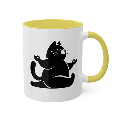 Peaceful Yoga Cat - 11oz Colorful & Fun Mug