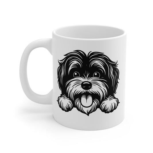 Cute Havanese Dog Face - 11 oz Ceramic Mug