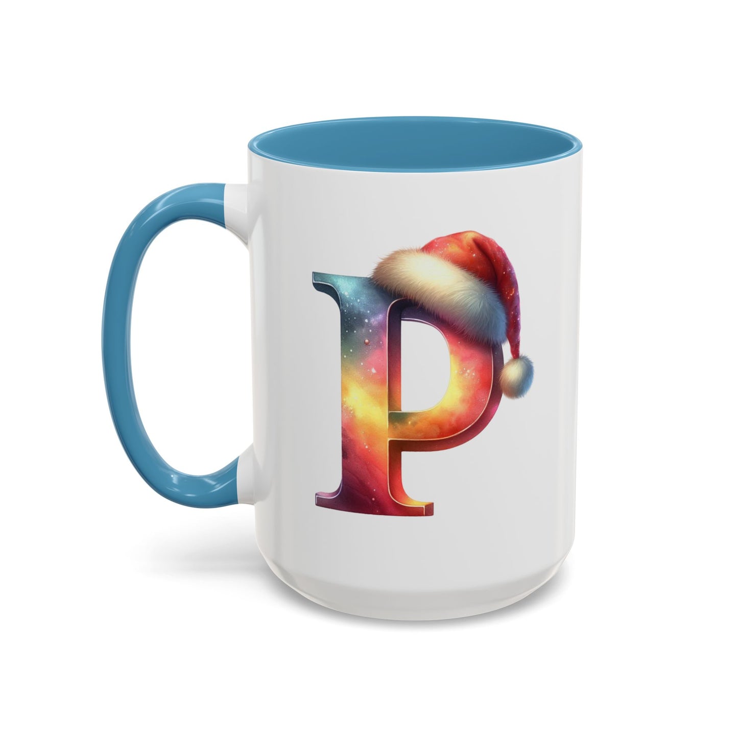 Taza con la letra "P" del alfabeto navideño (11, 15 oz)