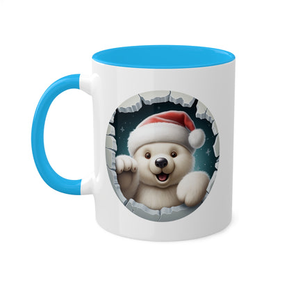 Lindo oso polar navideño: taza de regalo navideña de 11 oz