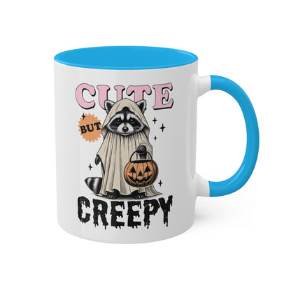 Cute But Creepy With Adorable Raccoon - 11oz Colorful Halloween Mug